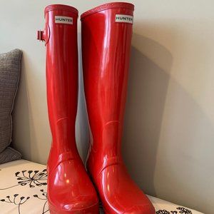 Red Hunter Boots - Tall